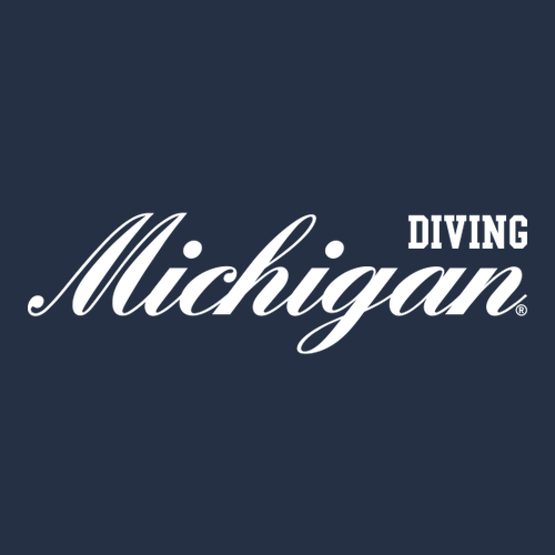 Unisex Michigan Diving Trucker Hat -- Navy / White