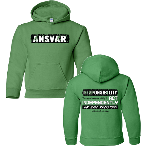Youth Hoodie Green House Gildan