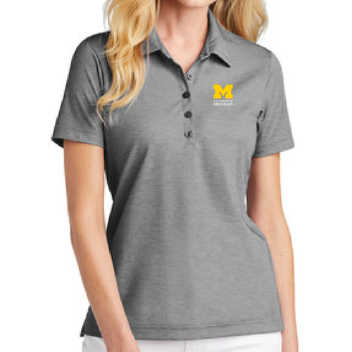 Ladies TravisMathew Oceanside Heather Polo -- Blue Nights Heather