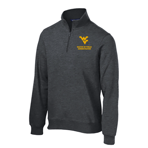 Sport Tek Quarter Zip Sweatshirt -- Graphite Heather