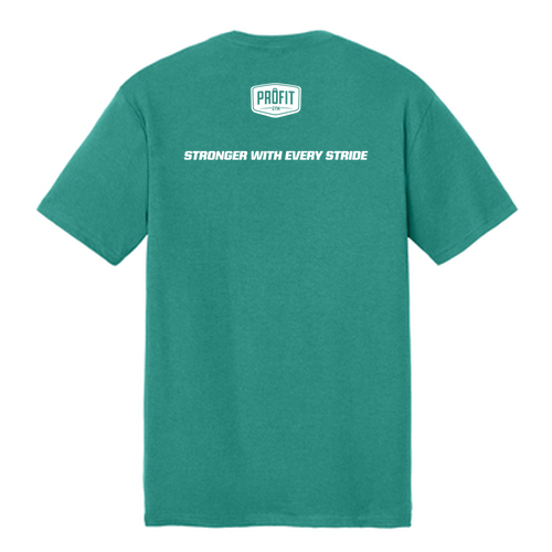 District Made Mens Perfect Tri Crew Tee -- Eucalyptus Blue