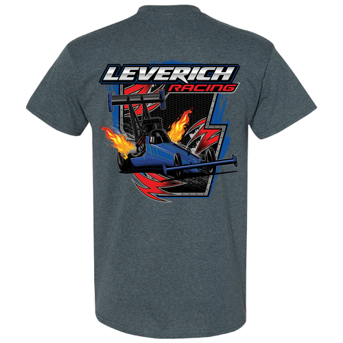 Gildan Heavy Cotton Basic T-Shirt Classic Front Dragster Back-- Dark Heather