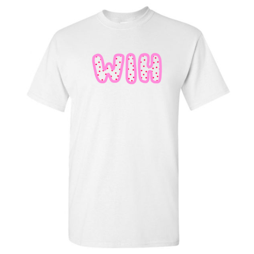 Pink WIH Gildan Heavy Cotton Basic T-Shirt -- White