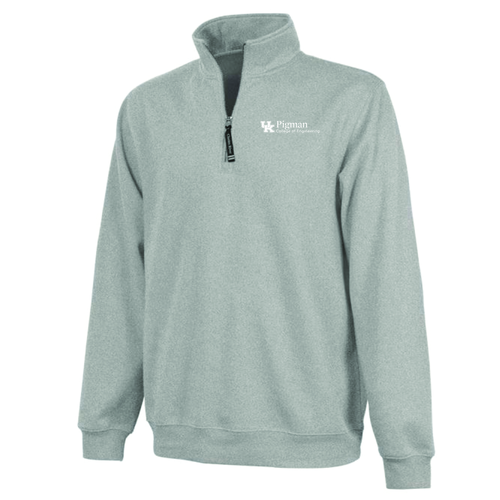 Charles River Crosswind Quarter Zip Sweatshirt -- Oxford Heather
