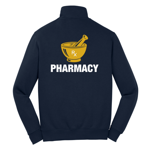 Screen Printed Sport Tek Quarter Zip Sweatshirt -- True Navy