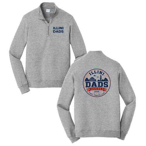 Illini Dads Quarter Zip -- Athletic Heather