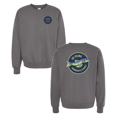 Hanes 90/10 Ultimate Cotton Crew Sweat -- Smoke Grey