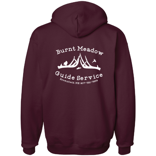 Hanes 10 oz Ultimate Cotton Printpro Adult  Hooded Sweatshirt -- Maroon