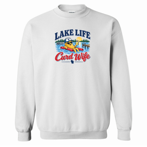 Gildan Heavy Blend Crew Neck Sweatshirt -- White