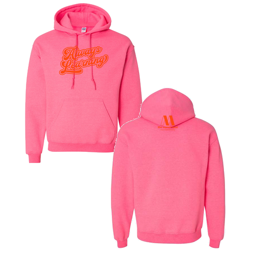 Gildan Heavy Blend Hooded Sweatshirt -- Safety Pink