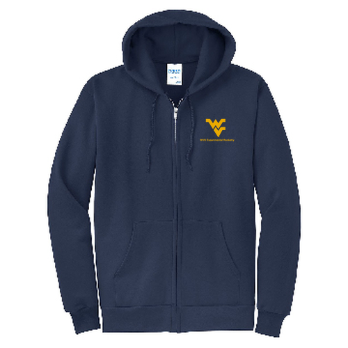 Port and Company Classic Full Zip Hooded Sweatshirt -- Navy (Sunrise Design)
