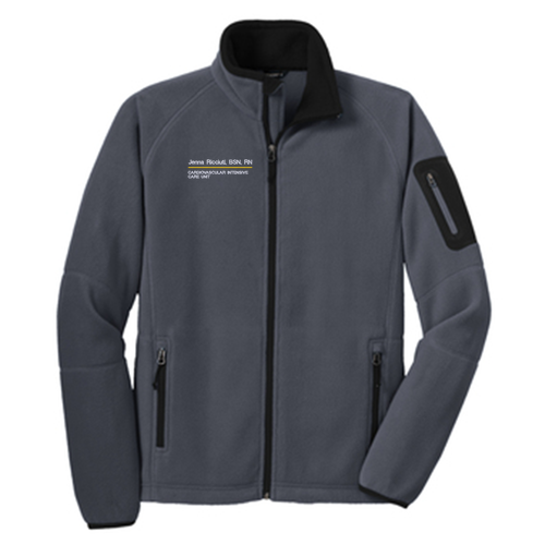 Port Authority Enhanced Value Fleece Full Zip Jacket -- Battleship Grey / Black
