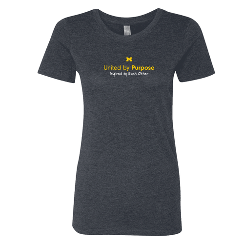 Ladies Next Level Soft Fitted Triblend Tee -- Vintage Navy