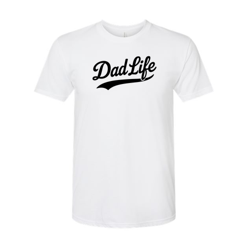 Next Level Mens TriBlend Tee -- Solid White With Black Print