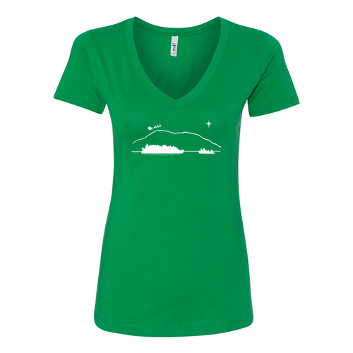 Odell Holiday -- Next Level Ladies Ideal V-Neck Tee -- Kelly Green