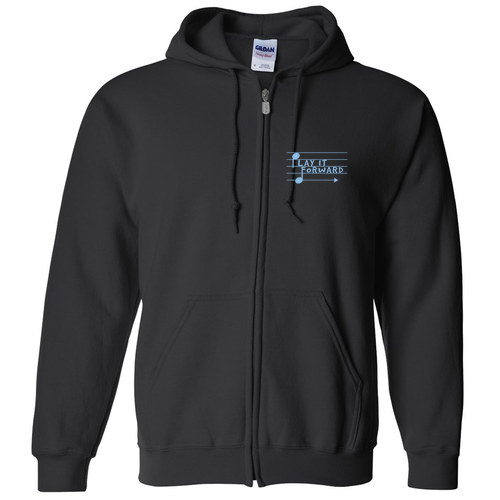 Gildan Full Zip Hooded Sweatshirt -- Black