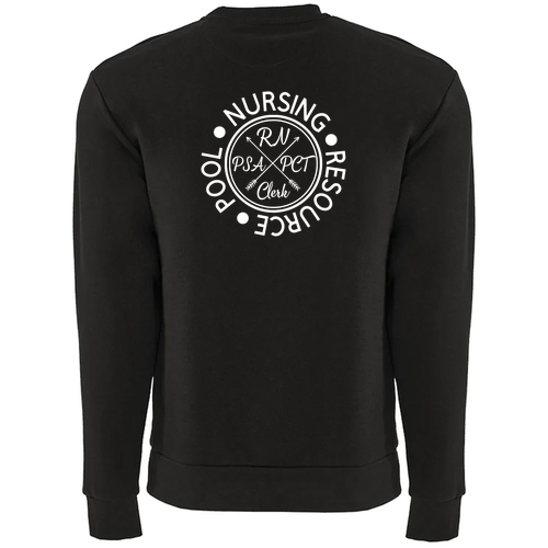 Next Level Soft Santa Barbara Pocket Crewneck Sweatshirt -- Black