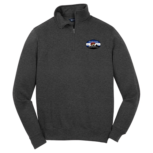Sport Tek Quarter Zip Sweatshirt -- Graphite Heather