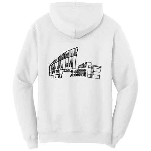 Port and Company Core Fleece Pullover Hooded Sweatshirt -- White