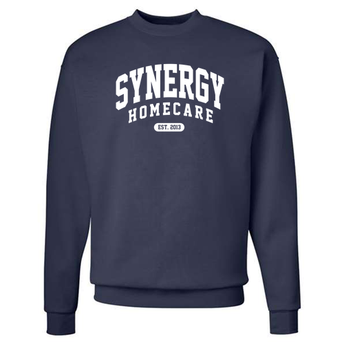 Hanes EcoSmart Crewneck Sweatshirt -- Navy