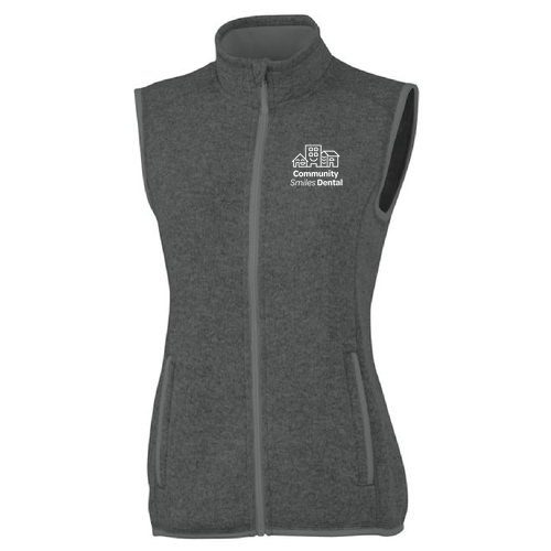 Charles River Womens Pacific Heathered Vest -- Charcoal Heather