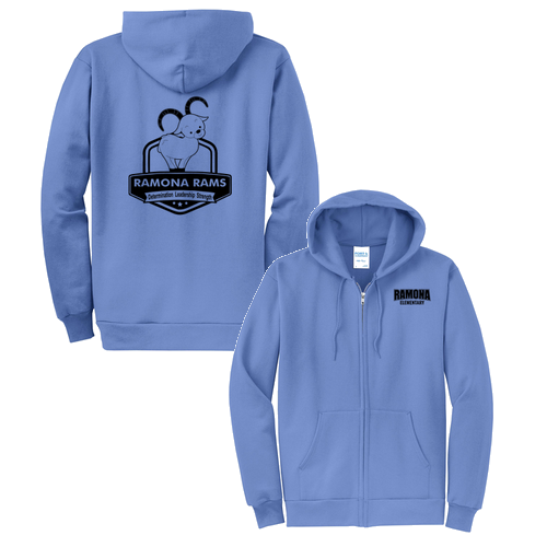 Port and Company Classic Full Zip Hooded Sweatshirt -- Carolina Blue