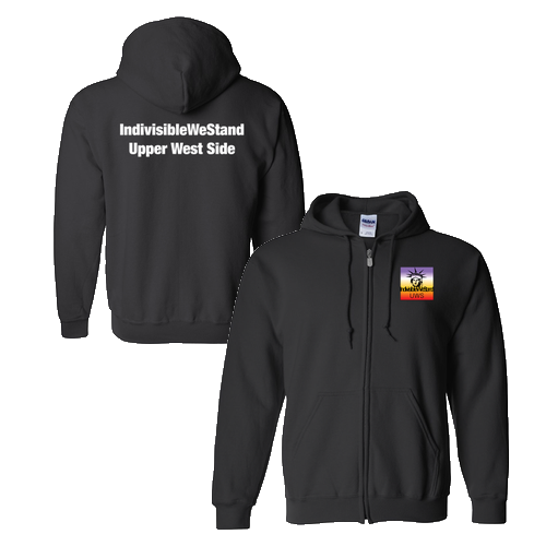 Gildan Full Zip Hooded Sweatshirt -- Black