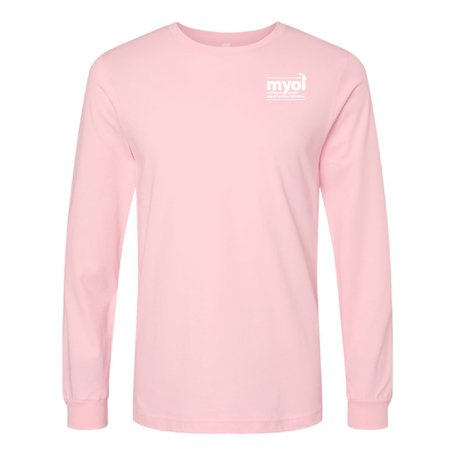 Bella Canvas Unisex Jersey Longsleeve Tee -- Pink