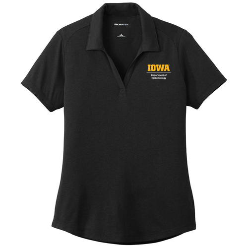 Sport-Tek Ladies PosiCharge Tri-Blend Wicking Polo -- Black Triad Solid