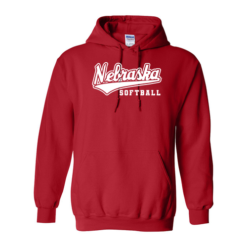 Softball Hooded Sweatshirt -- Red