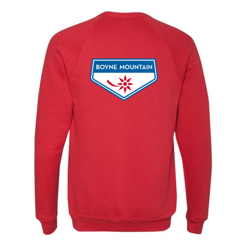 Boyne Mountain Logo 2 Full Color -- Crewneck Sweatshirt Red