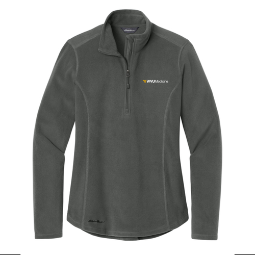 Eddie Bauer Ladies Half-Zip Microfleece Jacket -- Grey Steel