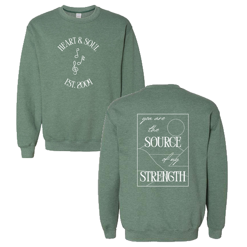 Gildan Heavy Blend Crew Neck Sweatshirt -- Heather Dark Green