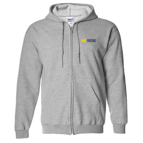 Gildan Full Zip Hooded Sweatshirt -- Sport Grey