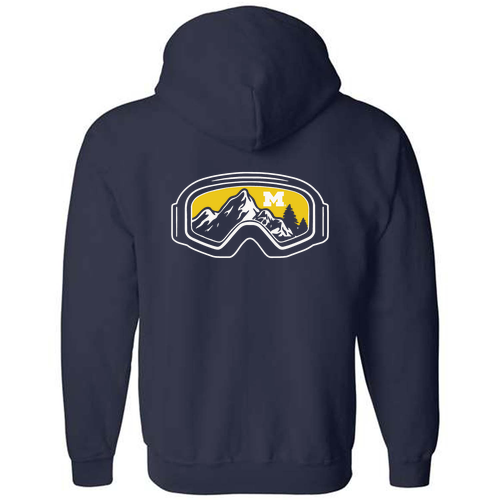 Gildan Full Zip Hooded Sweatshirt -- Navy