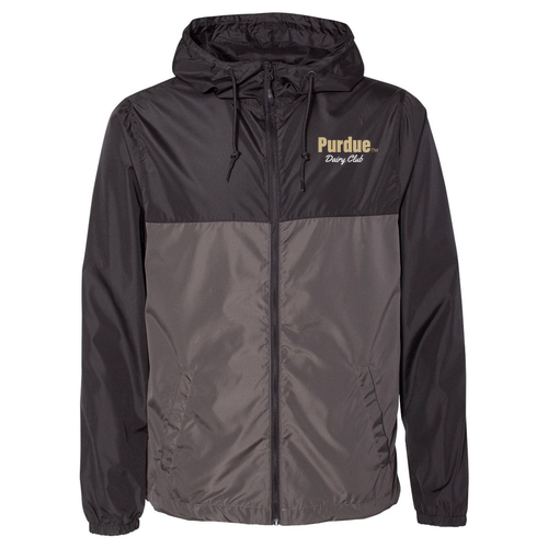 Independent Trading Co. Lightweight Windbreaker Zip Black/Graphite Jacket