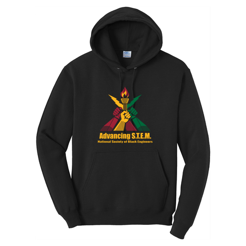 Port and Company Core Fleece Pullover Hooded Sweatshirt -- Jet Black