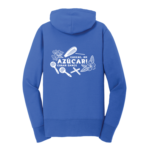 Port and Company Ladies Core Fleece Full Zip Hooded Sweatshirt -- Royal