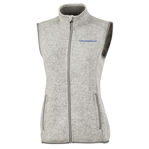Pitt Public Health Womens Heathered Vest -- Light Grey Heather