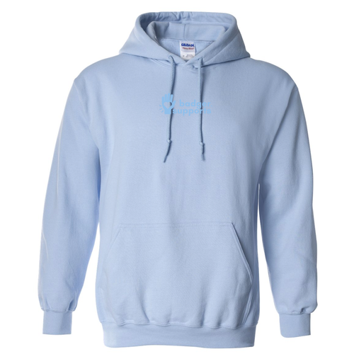 Gildan Heavy Blend Hooded Sweatshirt -- Light Blue (Embroidery)