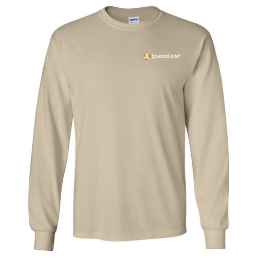 Gildan Ultra Cotton Longsleeve Basic T-Shirt -- Sand
