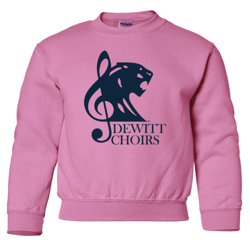 Gildan Heavy Blend Youth Crew Neck Sweatshirt -- Safety Pink