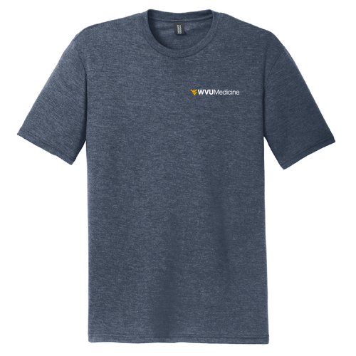 Screen Printed District Made Mens Perfect Tri Crew Tee -- Navy Frost