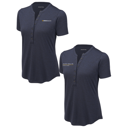 Sport-Tek Ladies Endeavor Henley -- Deep Navy Heather