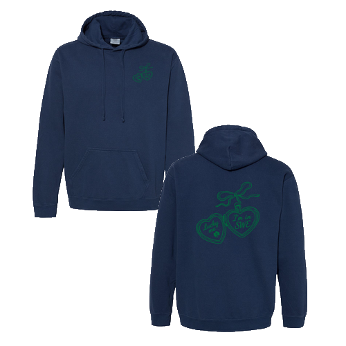 Comfort Colors Unisex Garment-Dyed Hooded Sweatshirt -- True Navy Locket Design