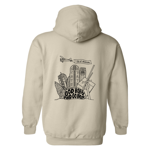 Gildan Heavy Blend Hooded Sweatshirt -- Sand