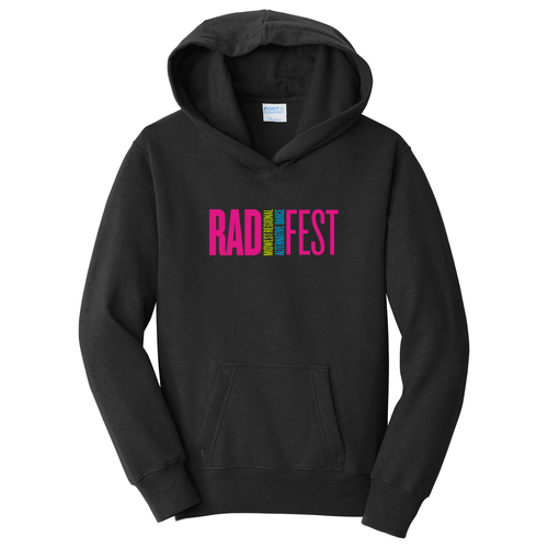 Port and Company Youth Pullover Hooded Sweatshirt -- Jet Black