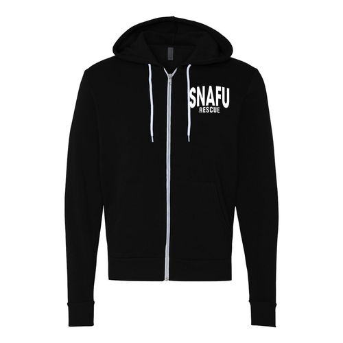 Bella Canvas Unisex Full-Zip Hooded Sweatshirt -- Black