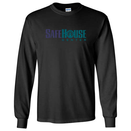 Gildan Ultra Cotton Longsleeve Basic T-Shirt -- Black