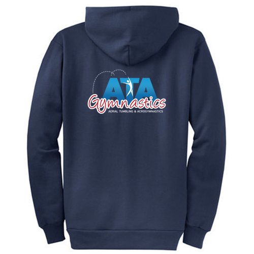 Port and Company Classic Full Zip Hooded Sweatshirt -- Navy